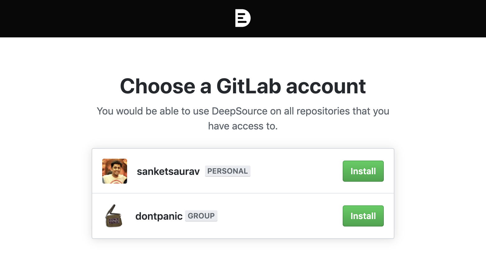 GitLab installation